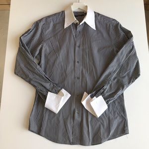 Gucci black and white cotton button up size 41/16